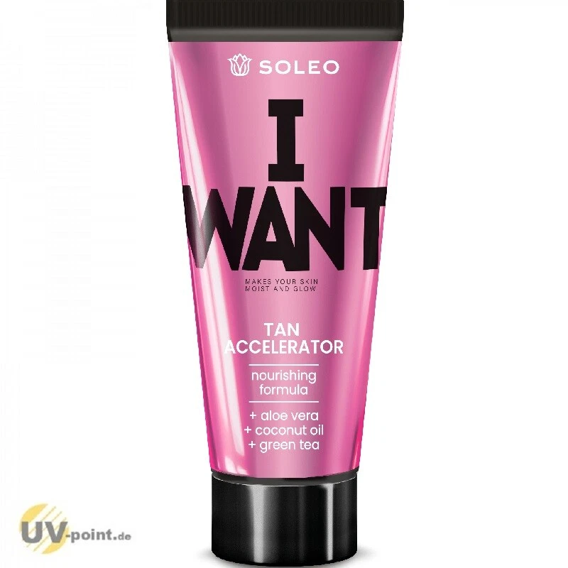SOLEO I WANT BEAUTY ACCELERATOR (150ml) Solarium Kosmetik Bräunungslotion