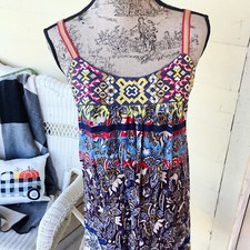 One September Anthropologie Cosima Boho Dress Extra Small Embroidered
