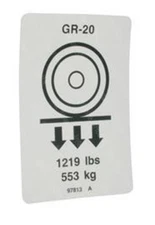 Genie 97813 Decal Label Wheel Load Gr20