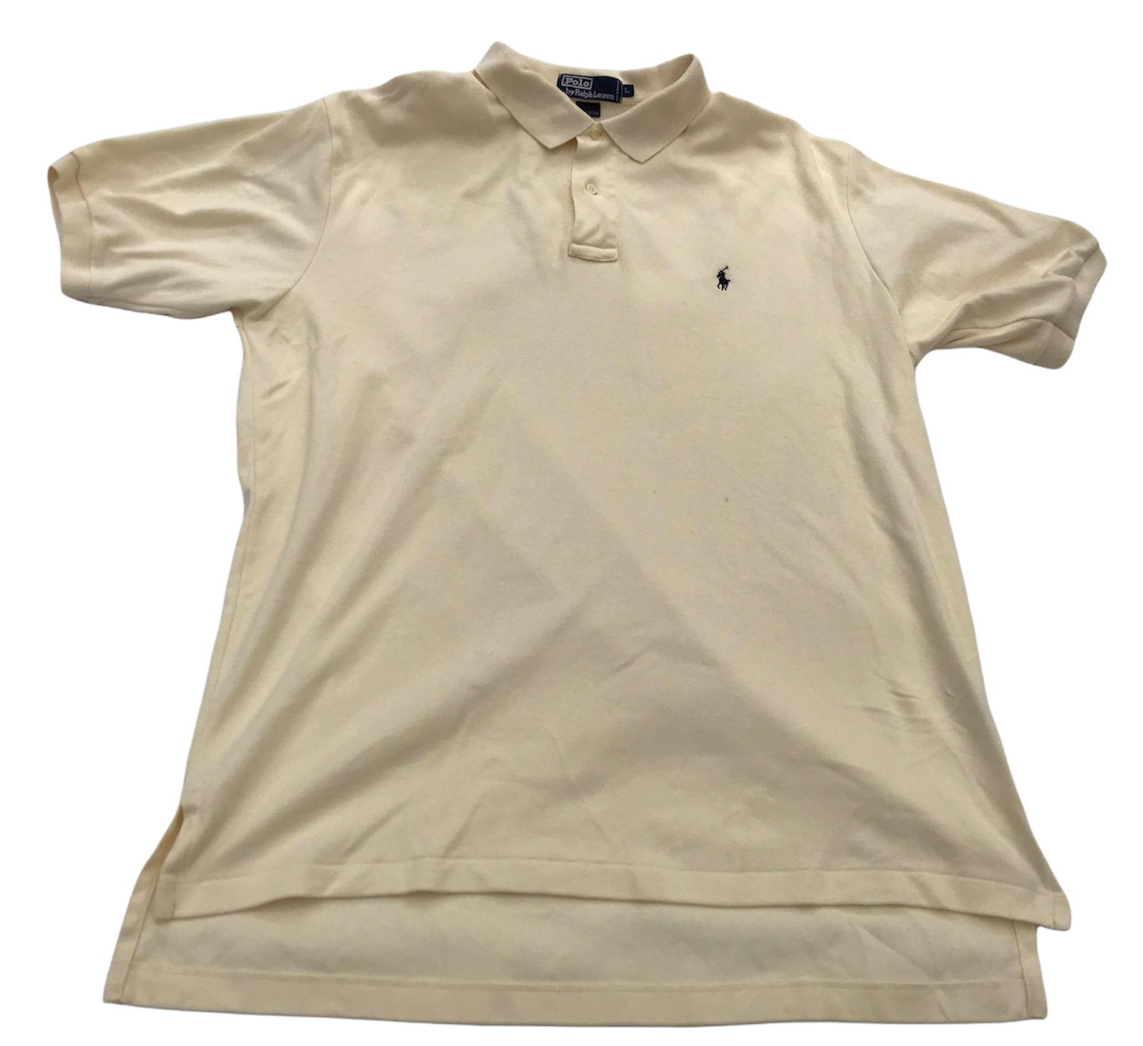 Polo by Ralph Lauren Mens Size L Large White Short Sleeve Polo 100 