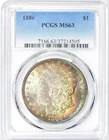 1886 Morgan Silver Dollar PCGS MS63 (Toned) 7166.63/37214505