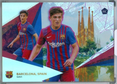2021-22 TOPPS BARCELONA TEAM SET GAVI OUR CITY BASE PINK RC /99