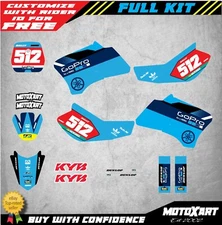Full Custom Graphic Kit BURNOUT STYLE fits Yamaha TTR 90 decals stickers