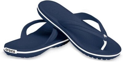 Crocs Unisex Crocband Flip Flop Sandal Navy - US Men's 7 Women's 9