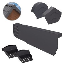 Grey Dry Verge, Universally Handed Fast Fit System for Gable Apex Roof Tiles