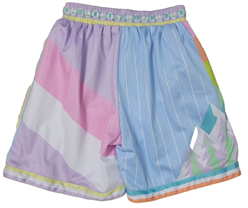 Who Cares Trillest Herren große mehrfarbige Sportshorts Kordelzug Reißverschlusstaschen - Bild 2 von 8