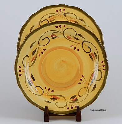 Home Trends ITALIAN VILLA: Set/s of 2 Dinner Plates, MINT/SUPERB+ Condition!