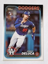 2024 TOPPS JONNY DELUCA #233 OUTFIELD ROOKIE LOS ANGELES DODGERS BASEBALL CARD. rookie card picture