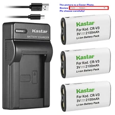 Kastar Battery Slim Charger for Kodak CRV3 EasyShare CX7330 CX7430 CX7525 CX7530