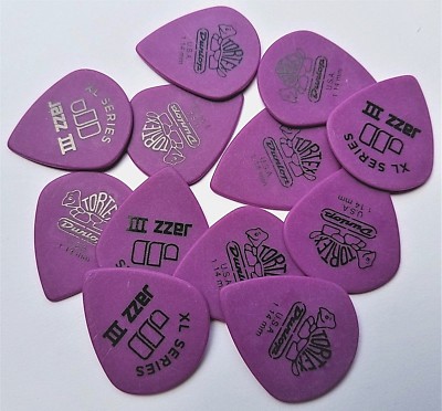  Dunlop Tortex Jazz III XL guitar picks  12 Picks 1.14mm purple