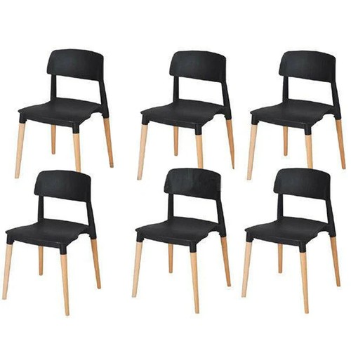 6X Stackable Chairs Belloch Replica Dining Chair Designer Cafe Bar Kitchen - Picture 6 of 16
