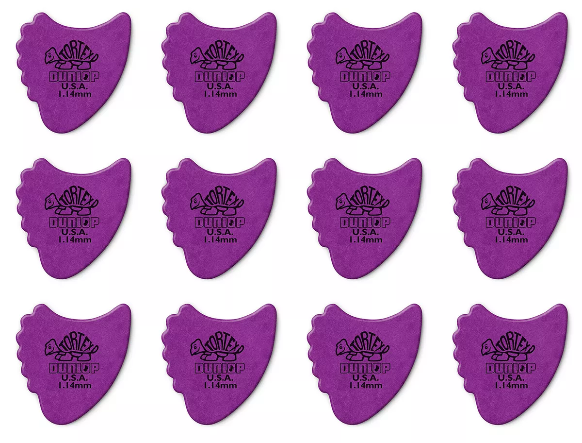 Dunlop Tortex 1,14mm Fin Picks Plektrum lila (12 Stück) | eBay