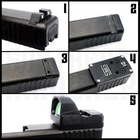 REAR SIGHT OPTIC MOUNT ADAPTER PLATE FOR GLOCK® TO MOUNT RED DOT OPTIC