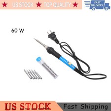 Soldering Iron Electric Gun Adjustable Temperature 60W Welding Solder Wire US