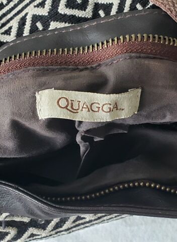 Quagga Womens Shoulder Purse Small Black and White (SB91)