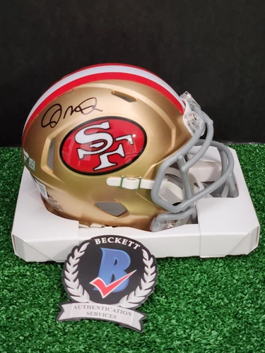 JOE MONTANA SIGNED SAN FRANCISCO 49ERS SPEED MINI HELMET FANATICS COA