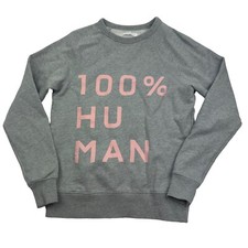 Everlane Light Gray Crewneck 100 Human Terry Cotton Sweatshirt Unisex Sz XXS