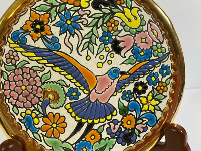 CEARCO Hand Painted Wall Decor Plate Made in Spain Bird 5 3/4
