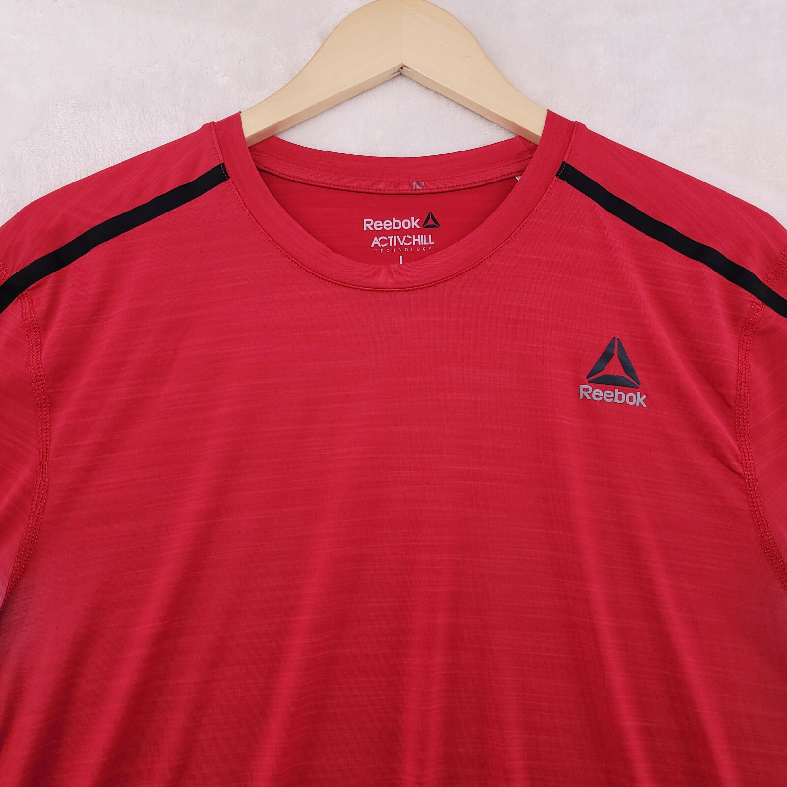 Reebok Speedwick ActiveChill Men's Size L Solid Red Crew-Neck Athletic T-Shirt thumbnail 4