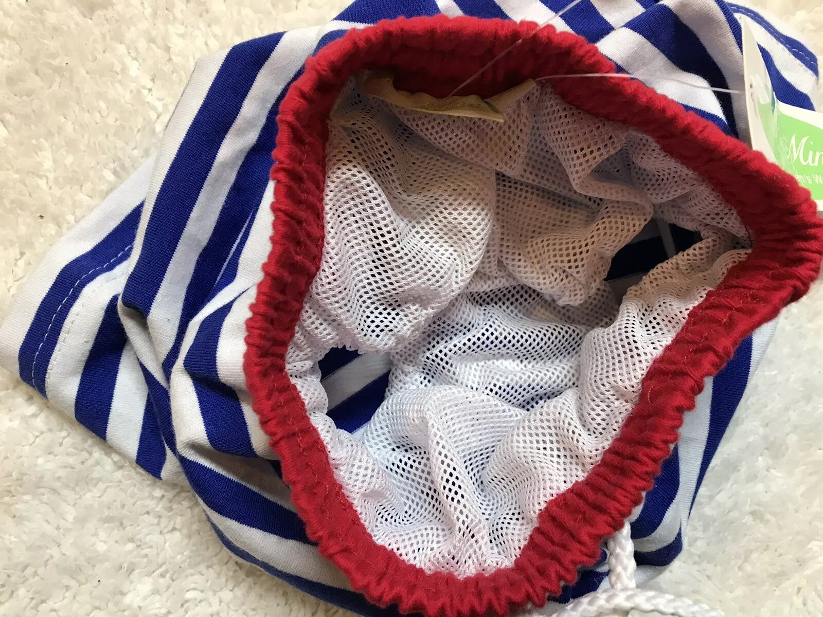 Be Mine Baby Boy Swim Trunks Stripe Size 18 Months Red White Blue NWT