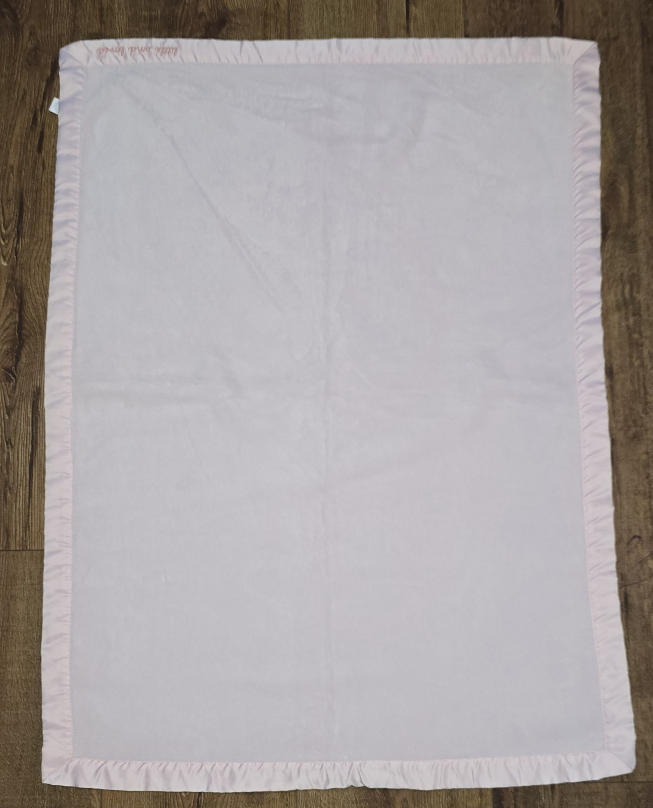 Carters Baby Blanket Satin Trim Little And Loved Pink 