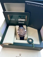 Rolex Daytona Cosmograph Ceramic Bezel Crocodile Strap Rose Gold Watch 116515LN 4