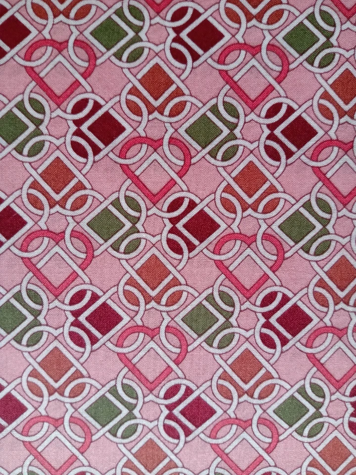 LOVE LINKS - GEOMETRIC - pink - Liberty of London Tana Lawn cotton  44 x 30 cm - Image 2 of 3