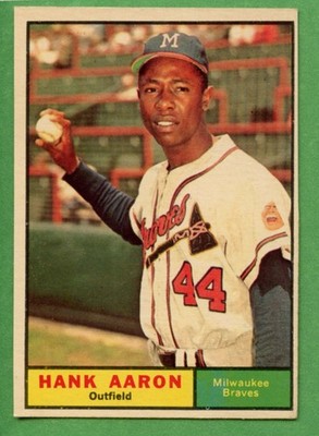 1961 Topps #415 Hank Aaron NM-MINT AMAZING HIGH GRADE + Bonus Cards HOF Braves