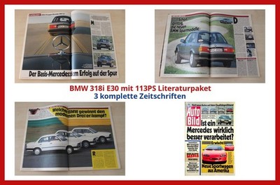 BMW 318i E30 mit 113PS Literaturpaket - 4 komplette Zeitschriften