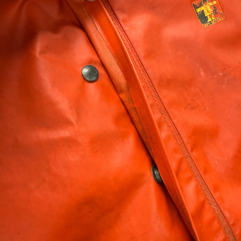 Guy Cotton Fishing Rain Jacket Orange L/XL - Image 3 of 4