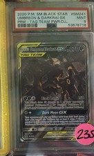 Pokemon Umbreon & Darkrai GX Tag Team Powers Coll. Full Art Promo SM241 PSA 9