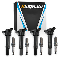 Set of 4 Ignition Coil Pack and Spark Plug For Hyundai Kia Elantra Tucson Forte