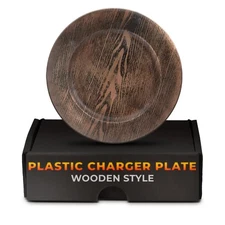 Thanksgiving Plastic Chargers for Dinner Plates Set of 4 – Large 13" Round De...