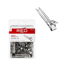 80Pcs 1.75" Slide-In Hair Clips, Durable Metal Curl Setting Clips for Hairdressi