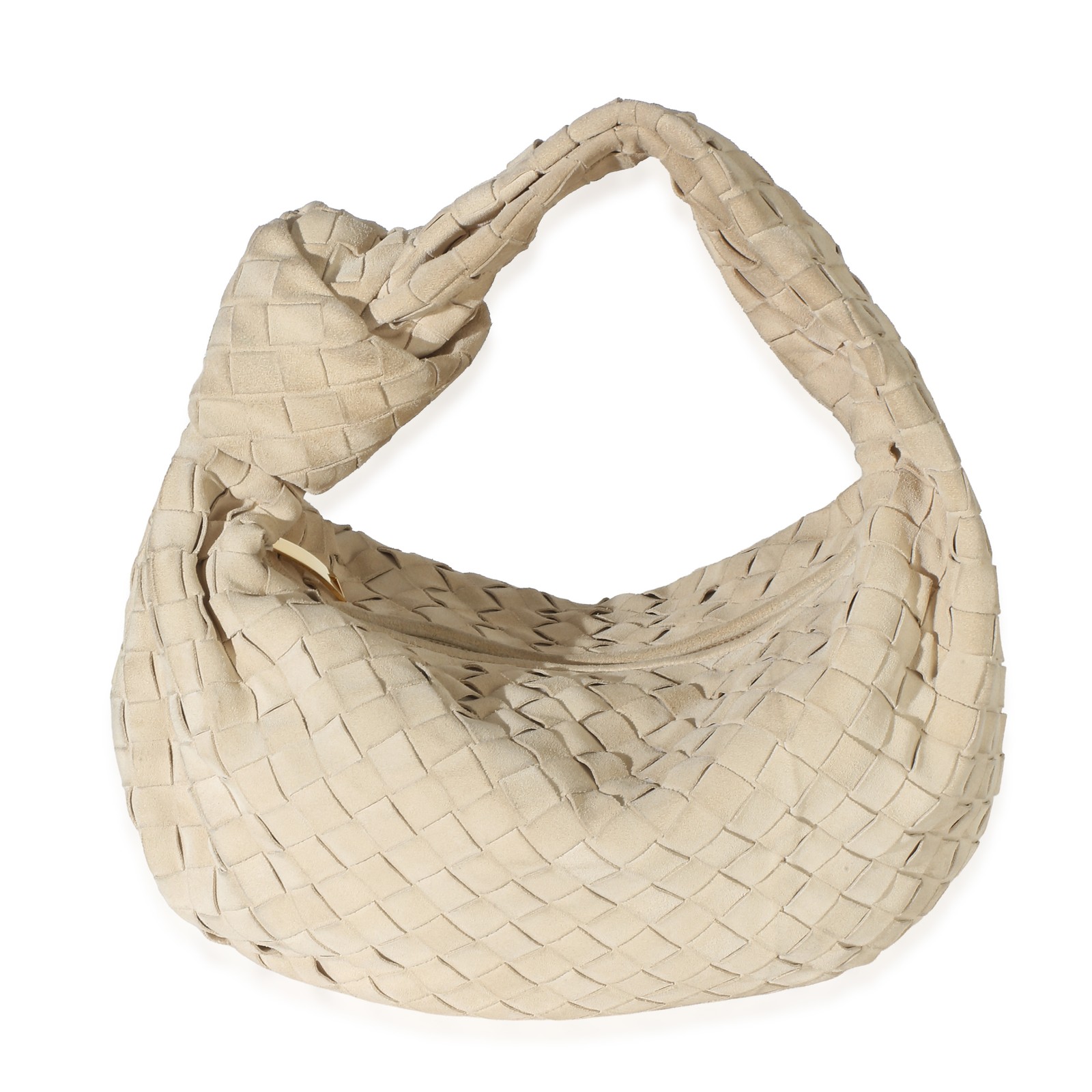 Bottega Veneta Beige Intrecciato Suede Teen Jodie