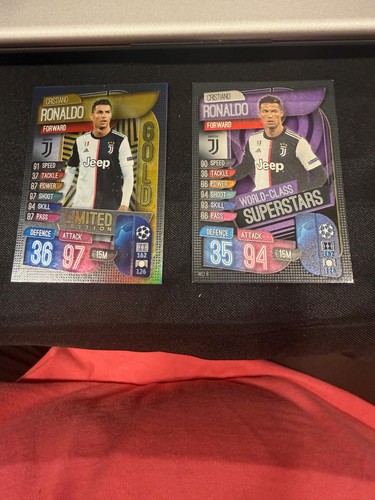 2 card lot Cristiano Ronaldo EX