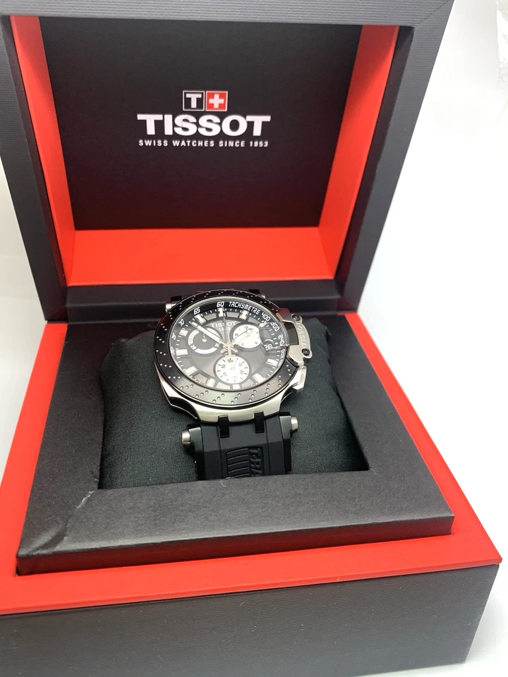 Tissot Men's Watch T-Race Chronograph Swiss Quartz Black Rubber T1154172706100 - Image 3 of 4