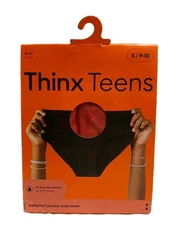 Thinx Teens Underwear Leakproof Period Bikini Sz S 9-10 NIB Hot Pink Panties    