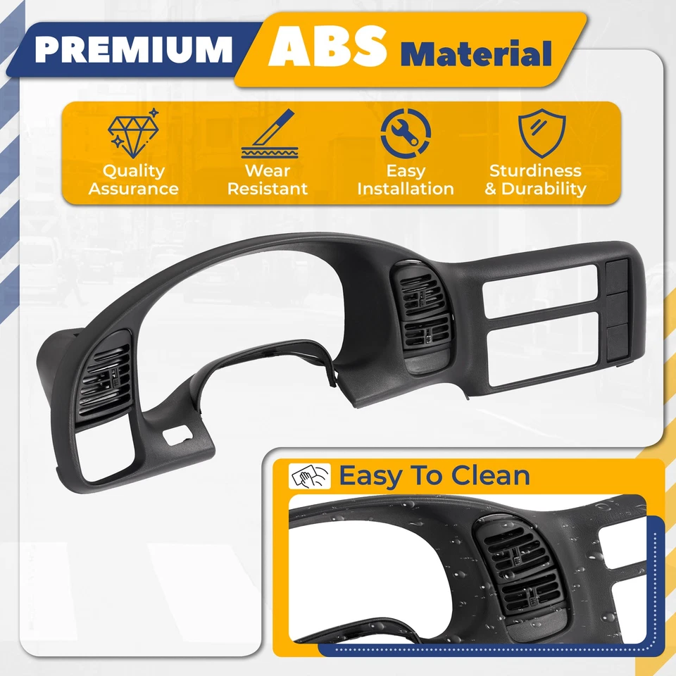 Gray Gauge Cluster Dash Radio Bezel For 1996-2005 Chevrolet Astro/ GMC Safari - Image 4 of 4