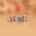 4TCW Emerald Lab Grown Diamond Stud Earrings For Girlfriend Gift 14k Gold #262 — photo 4