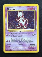 Pokémon TCG Set Base Mewtwo Holo Card 10/102 Vintage Raro LP Illimitato 1999