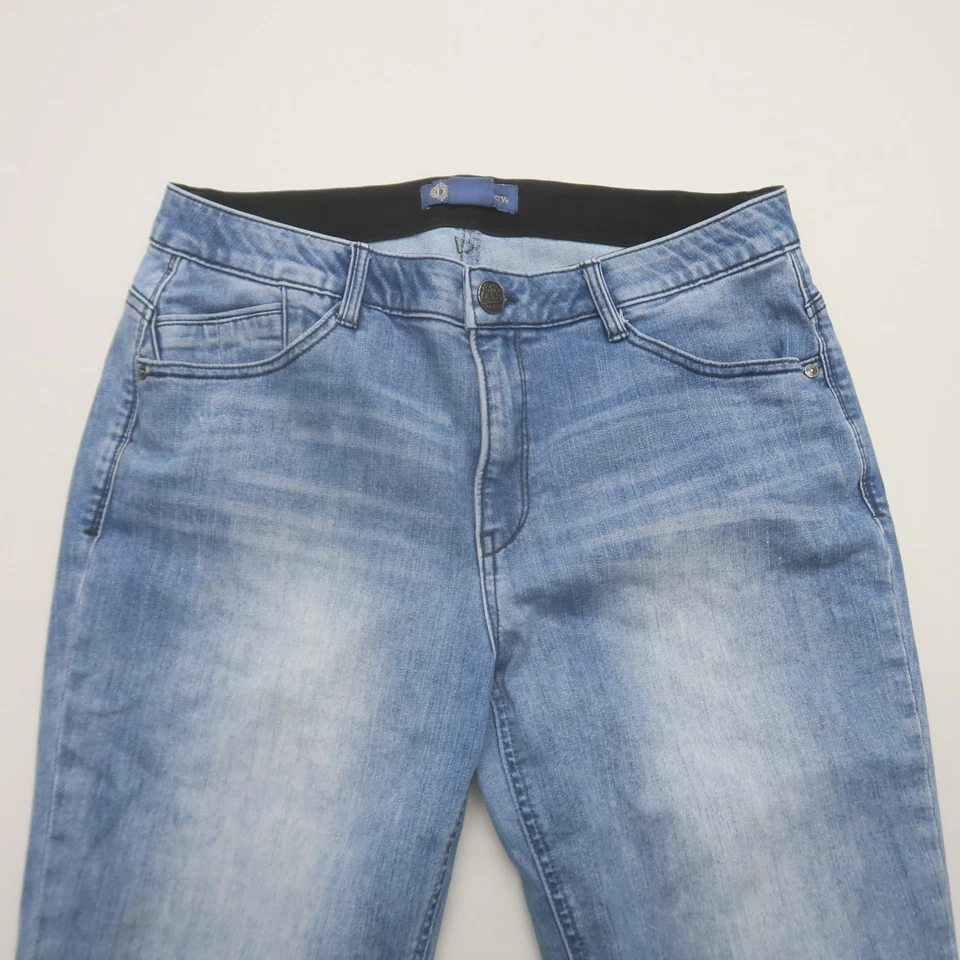 Democracy Ab Solution Girlfriend Jeans Size 12 Elastic Waist Stretch Denim - Image 2 of 4