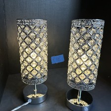 Set Of 2 USB Crystal Table Lamps With Touch Control R118