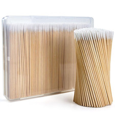 400Pcs Pointed Cotton Swabs in Storage Box - Precision Microblading Cotton Swabs