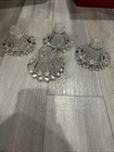 vintage Anchor Hocking Berwick "Boopie" clear glass taper candlestick holders