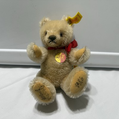 Steiff Teddy Bear -Blond 0201/18 - Signed 1986 With Tags Genuine
