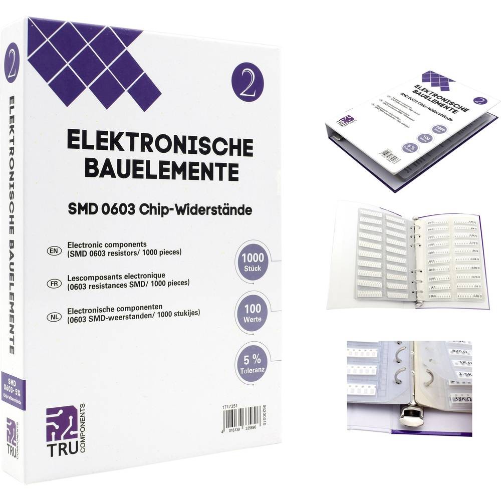 Album d'assortiment TRU COMPONENTS TC-6869404 avec 1000 pièces de rangement