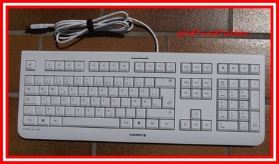 CHERRY Tastatur BUSINESS KC 1000 USB weiß QWERTZ Office KABEL leiser Anschlag