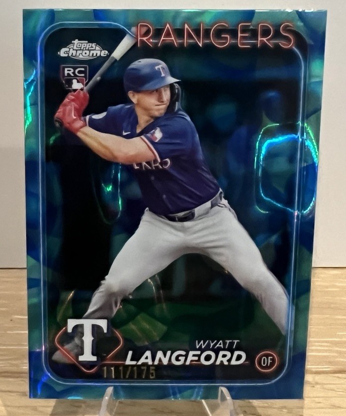 2024 Topps Chrome Update - Wyatt Langford #USC35 Aqua & Blue Lava Lamp /175 (RC)
