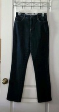 Gloria Vanderbilt Amanda Womens Straight Leg High-Rise Blue Jeans Pants Size 4